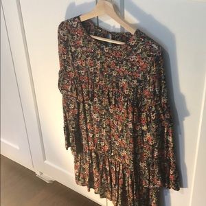 Zara Mini Dress with autumn flowers